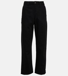 Узкие прямые джинсы со средней посадкой LEMAIRE, черный