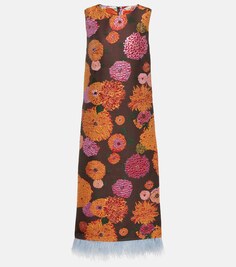 Жаккардовое платье миди колонка LA DOUBLEJ, разноцветный