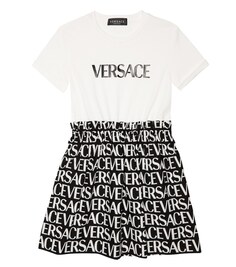 Платье-футболка с логотипом Versace Versace, белый