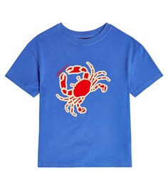Хлопковая футболка с принтом Vilebrequin, синий