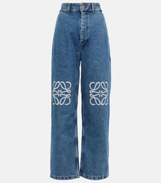 Широкие джинсы Anagram с высокой посадкой LOEWE, синий