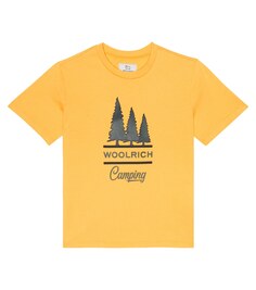 Хлопковая футболка Road Trip Woolrich, желтый