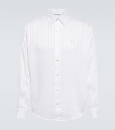 Полосатая рубашка оверсайз Acne Studios, белый