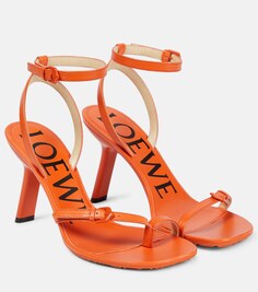 Кожаные сандалии Paula&apos;s Ibiza Petal 90 Loewe, оранжевый