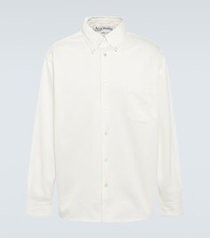 Хлопковая верхняя рубашка Acne Studios, белый
