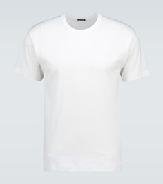 Хлопковая футболка с короткими рукавами Acne Studios, белый