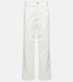 Прямые джинсы Paula&apos;s Ibiza Anagram со средней посадкой LOEWE, белый