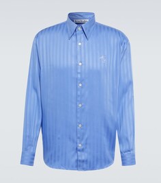 Полосатая рубашка Acne Studios, синий