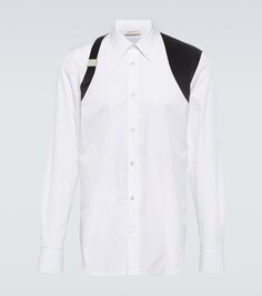 Рубашка из хлопкового поплина Alexander McQueen, белый