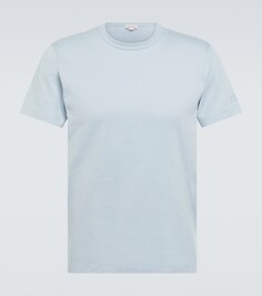Фирменная футболка из хлопкового джерси Alexander McQueen, синий