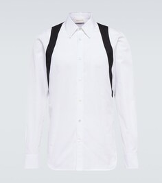 Хлопковая рубашка с завязками Alexander McQueen, белый