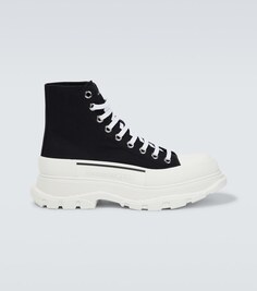 Высокие парусиновые кроссовки Tread Slick Alexander McQueen, черный