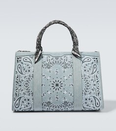 Джинсовая сумка-дафл с вышивкой бандана Amiri, синий