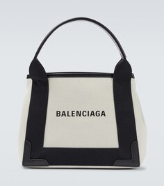 Холщовая сумка-тоут Cabas с кожаной отделкой Balenciaga, разноцветный