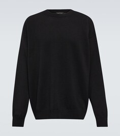 Кашемировый свитер с вышивкой Balenciaga, черный