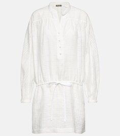 Хлопковое мини-платье LORO PIANA, белый