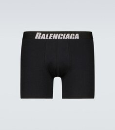 Боксеры из смесового хлопка с логотипом Balenciaga, черный