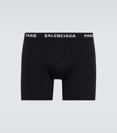 Боксеры из смесового хлопка с логотипом Balenciaga, черный