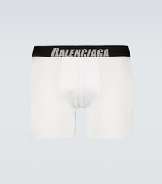 Боксеры из смесового хлопка с логотипом Balenciaga, белый