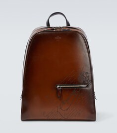 Кожаный рюкзак Berluti, коричневый