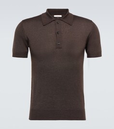 Рубашка-поло из кашемира и шелка Valentino, коричневый