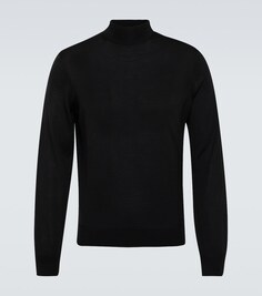 Шерстяной свитер с высоким воротником Tom Ford, черный