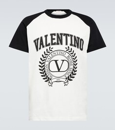 Хлопковая футболка Maison Valentino Valentino, белый