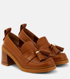Кожаные туфли-лоферы Skyie See By Chloé, коричневый