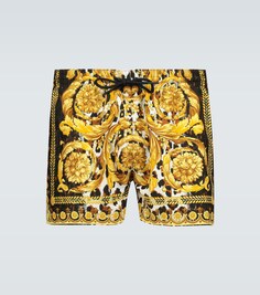 Плавки-шорты с принтом Baroque Versace, золотой