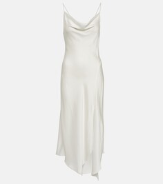 Платье-комбинация миди асимметричного кроя SIMKHAI, белый