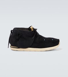 Замшевые мокасины FBT с бахромой Visvim, черный