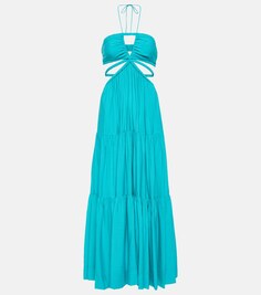 Платье макси Laurel с вырезом халтер SIMKHAI, синий