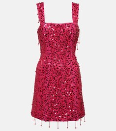 Мини-платье Noemi с пайетками SIMKHAI, розовый