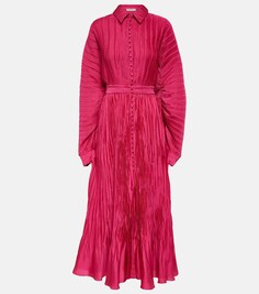 Плиссированное платье миди Indiana SIMKHAI, розовый