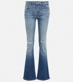 Джинсы Bootcut Tailorless со средней посадкой 7 FOR ALL MANKIND, синий