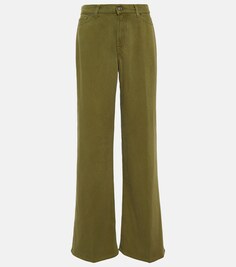 Расклешенные джинсы Lotta с высокой посадкой 7 FOR ALL MANKIND, зеленый