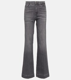 Расклешенные джинсы Modern Dojo с высокой посадкой 7 FOR ALL MANKIND, серый