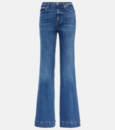 Расклешенные джинсы Modern Dojo с высокой посадкой 7 FOR ALL MANKIND, синий