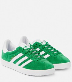 Кроссовки Gazelle Indoor замшевые Adidas, зеленый