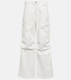 Широкие брюки Cargo Moon с завышенной талией AG JEANS, белый