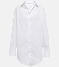 Рубашка из хлопкового поплина ALAÏA, белый