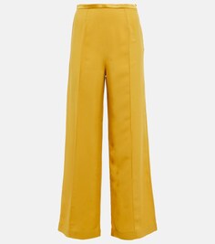 Широкие атласные брюки TALLER MARMO, желтый