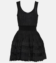 Мини-платье с кринолином ALAÏA, черный