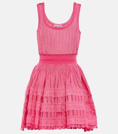 Мини-платье с кринолином ALAÏA, розовый