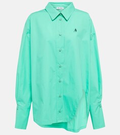 Рубашка Diana из хлопковой парусины THE ATTICO, зеленый