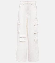 Джинсовые брюки карго Hailey с высокой посадкой THE FRANKIE SHOP, белый