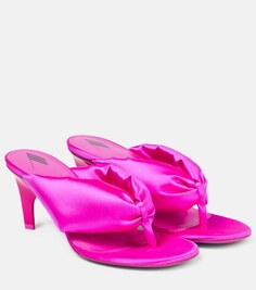 Сандалии Rem с атласными ремешками на ремешках The Attico, розовый