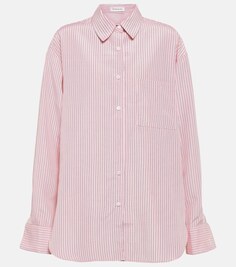 Рубашка Lui из крепа в полоску THE FRANKIE SHOP, розовый