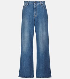 Широкие джинсы Egli с завышенной талией THE ROW, синий