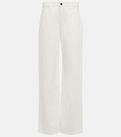 Широкие джинсы Eglitta со средней посадкой THE ROW, белый